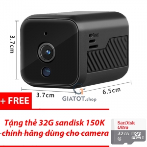 Camera wifi mini 1080p HK-W2-16 pin 3000mah tặng kèm thẻ nhớ 32G