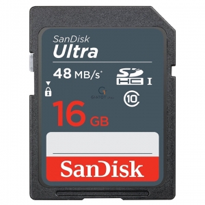 Thẻ Nhớ máy ảnh SD SanDisk Ultra Class 10 16GB - 48MB/s - Hàng Chính Hãng