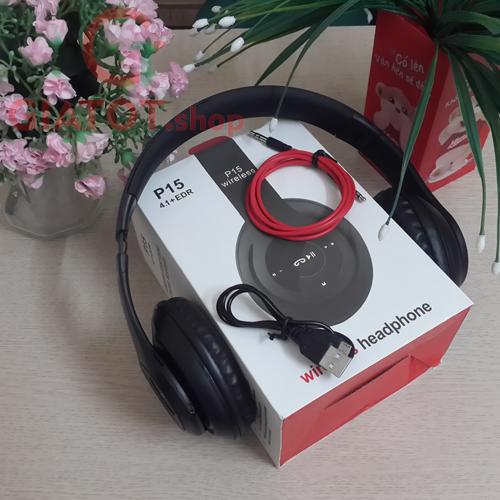 Tai Nghe Wireless HeadPhone P15 4.1 + EDR SmartTNT