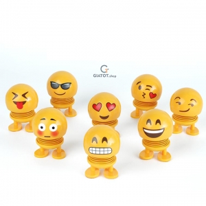 Thú nhún emoji lò xo ô tô biểu cảm 8 gương mặt