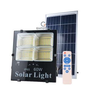 Đèn LED năng lượng mặt trời Solar light công suất 60W có điều khiển chuẩn kháng nước IP65 chính hãng