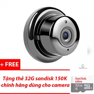 Camera wifi mini Panoramic V380 Pro HD-720P JW-Q2 tặng kèm thẻ nhớ 32G