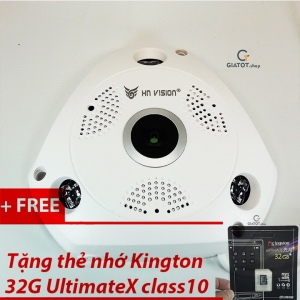 Camera wifi HN-vision VR360 HD-960P kèm nguồn tặng thẻ nhớ 32G