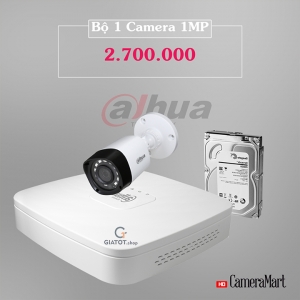 Trọn bộ camera Dahua 01 mắt camera DH401-1.0MP giá cực rẻ hàng chính hãng!