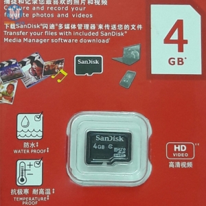 Thẻ nhớ SanDisk HD 4G class10 chính hãng (đen)