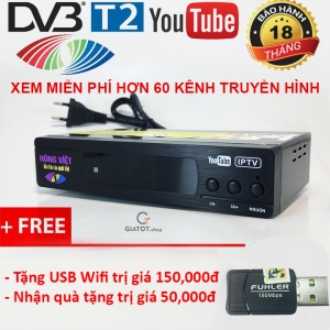 Đầu thu kỹ thuật số DVB-T2 HÙNG VIỆT TS-123 Internet tặng USB Wifi