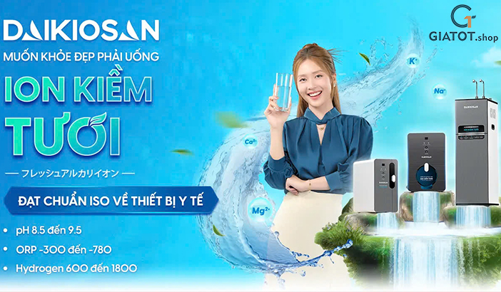 máy lọc nước ion kiềm tươi Daikiosan